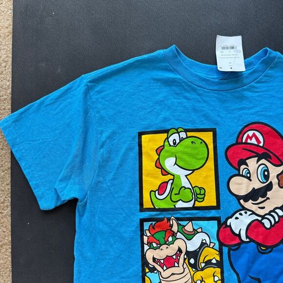 NWT Nintendo Super Mario Kids Blue T-Shirt M - Picture 4 of 6